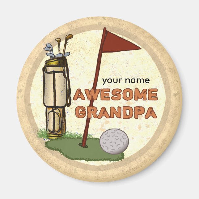 Phantastischer Opa-Golfmagnet Magnet (Vorne)