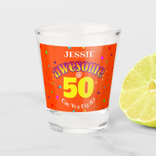 PHANTASTISCHER Orange 50. GEBURTSTAG Schnapsglas