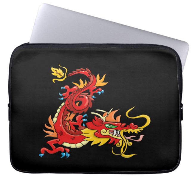 Phantastischer Orientaldrache Laptopschutzhülle (Vorderseite)