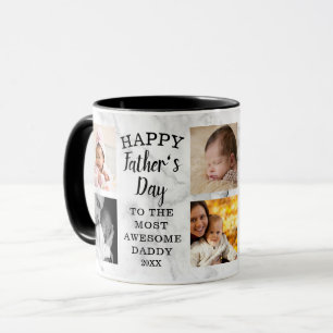 Phantastischer Papa 8 Foto Marmor Tasse