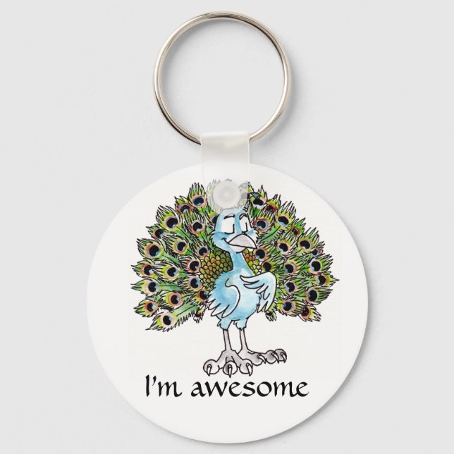 Phantastischer Peacock-Schlüsselanhänger Schlüsselanhänger (Vorderseite)