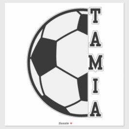 Phantastischer Personalisierter Name Fußball Ball Aufkleber