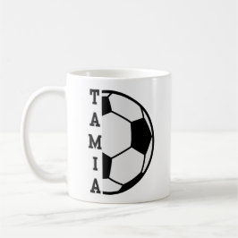 Phantastischer Personalisierter Name Fußball Ball Kaffeetasse
