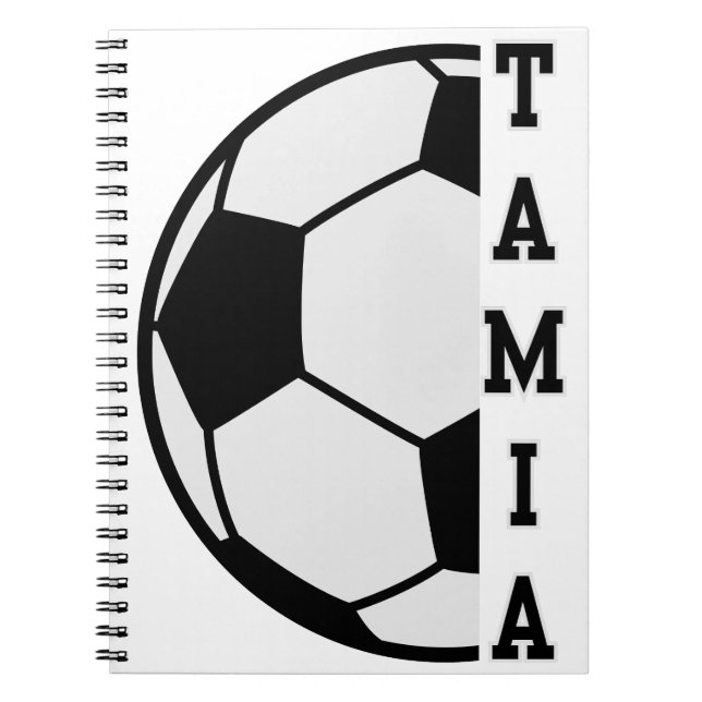 Phantastischer Personalisierter Name Fußball Ball  Notizblock (Vorderseite)