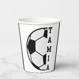 Phantastischer Personalisierter Name Fußball Ball  Pappbecher