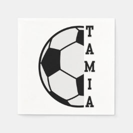 Phantastischer Personalisierter Name Fußball Ball  Serviette