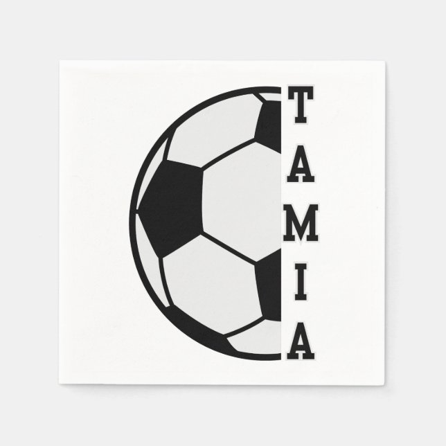Phantastischer Personalisierter Name Fußball Ball  Serviette (Vorderseite)