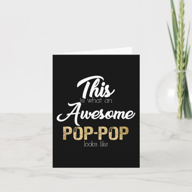 Phantastischer Pop-Pop-Special Opa Karte (Vorderseite)