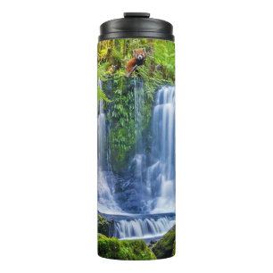 Phantastischer Regenwald und Tiere Thermosbecher