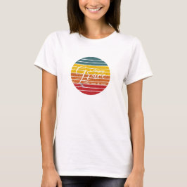 Phantastischer Retro-Sonnenuntergang T-Shirt