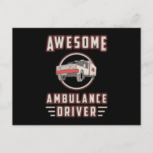 Phantastischer Rettungswagen Postkarte