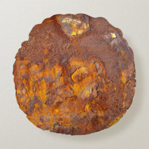 Phantastischer Rusty Iron Rundes Kissen