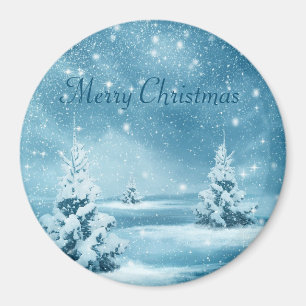 Phantastischer Schneetag, Weihnachtsbaum Magnet