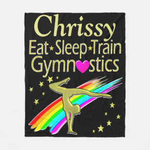 PHANTASTISCHER SLEEP GYMNASTICS PERSONALISIERTER B FLEECEDECKE