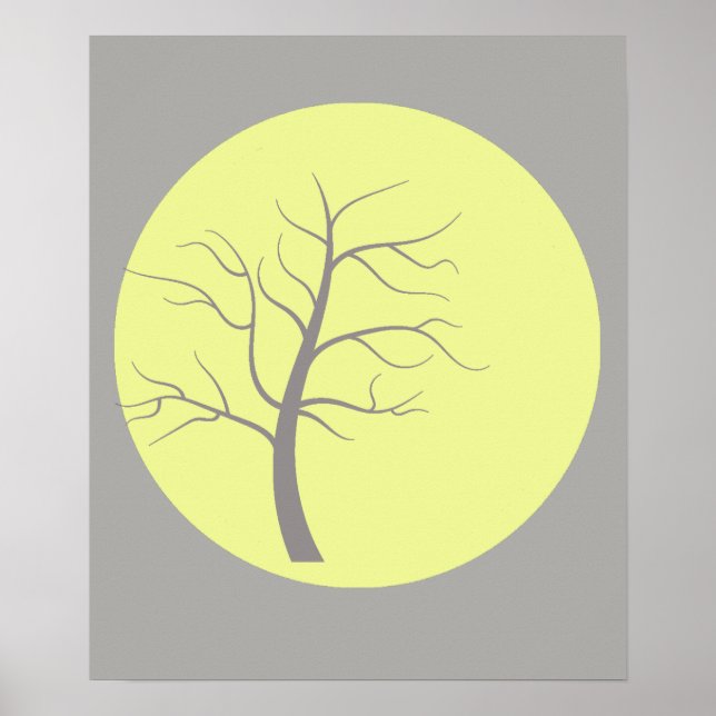 Phantastischer Sonnenbaum A3 Poster (Vorne)