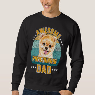 Phantastischer Spitz Vater Retro Sonnenuntergang V Sweatshirt