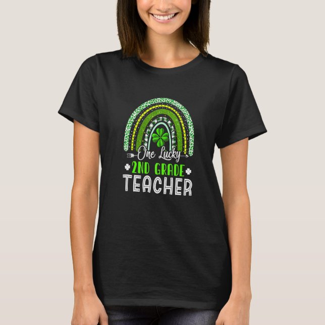 Phantastischer St Patricks Day Zweite Klasse Lehre T-Shirt (Vorderseite)