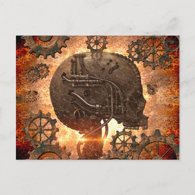 Phantastischer Steampunk Postkarte (Vorderseite)