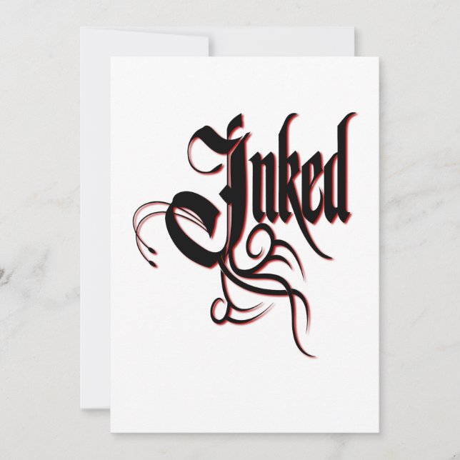 Phantastischer Tattoo Artist & Lover Einladung (Vorderseite)