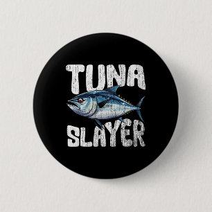 Phantastischer Thunfischschreiber für Thunfischjäg Button