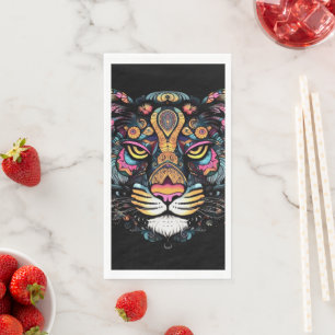 Phantastischer Tigerkopf Serviette
