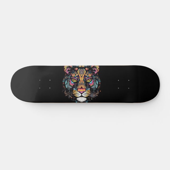 Phantastischer Tigerkopf Skateboard (Horizontal)