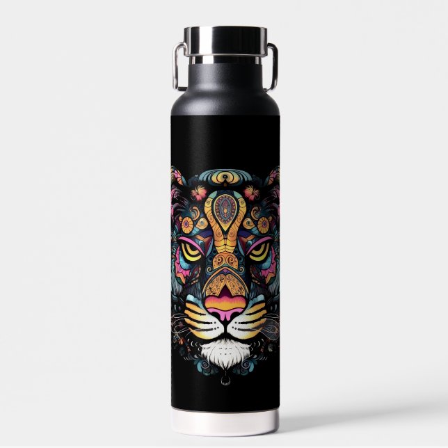 Phantastischer Tigerkopf Trinkflasche (Vorne)
