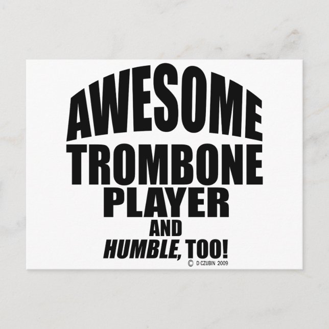 Phantastischer Trombone-Player Postkarte (Vorderseite)