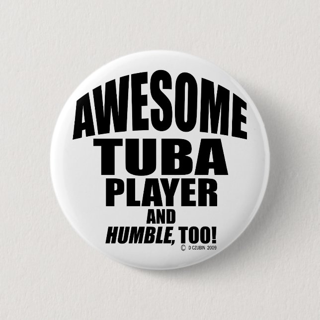 Phantastischer Tuba-Player Button (Vorderseite)
