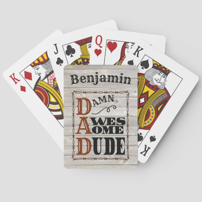 Phantastischer Typ Western ThemenIndividuelle Name Spielkarten (Rückseite)