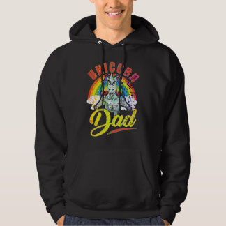 Phantastischer Unicorn Vater Funny Rainbow Spritze Hoodie