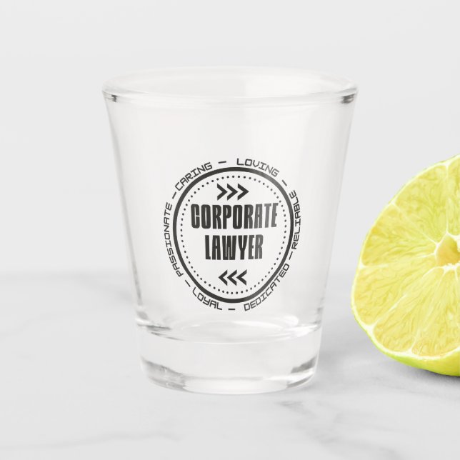 Phantastischer Unternehmensanwalt Schnapsglas (Vorderseite)