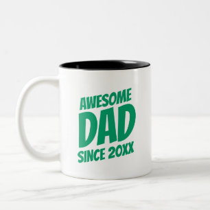 Phantastischer Vater seit 20XX Einfach und Cool Zweifarbige Tasse
