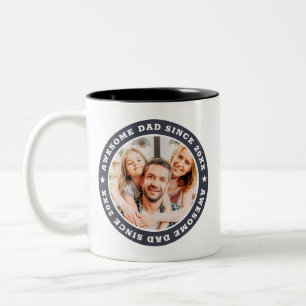 Phantastischer Vater seit 20XX Modernes, einfaches Zweifarbige Tasse