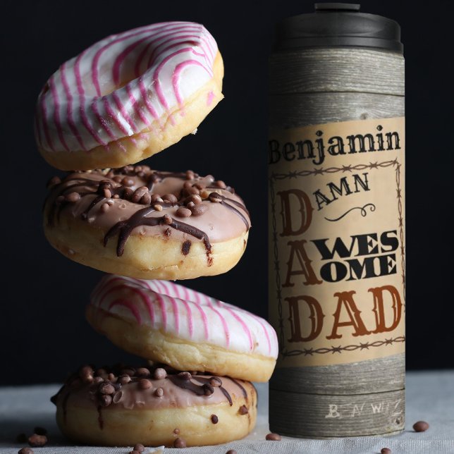 Phantastischer Vater Western ThemenIndividuelle Na Thermosbecher (Von Creator hochgeladen)