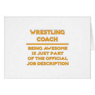 Phantastischer Wrestling Coach .. Stellenbeschreib