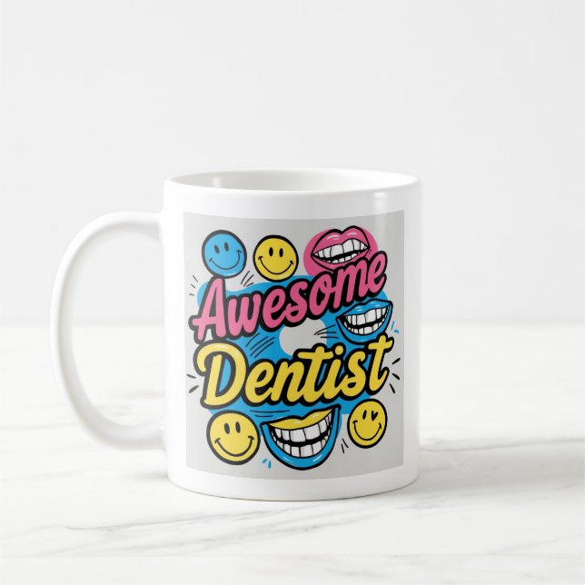 Phantastischer Zahnarztdanke Kaffeetasse (Links)