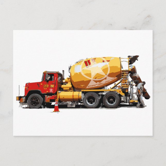 Phantastischer Zement-LKW #6 Postkarte (Vorderseite)
