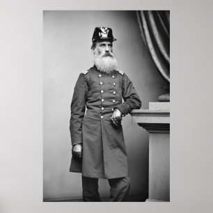 Phantastischer Ziviler Kriegsbart, 1860er Poster