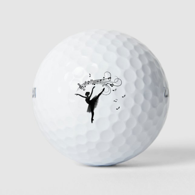 Phantastisches Ballerina-Tanzen mit Musik Golfball (Vorderseite)