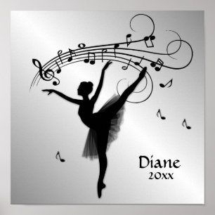 Phantastisches Ballerina-Tanzen mit Musik Poster
