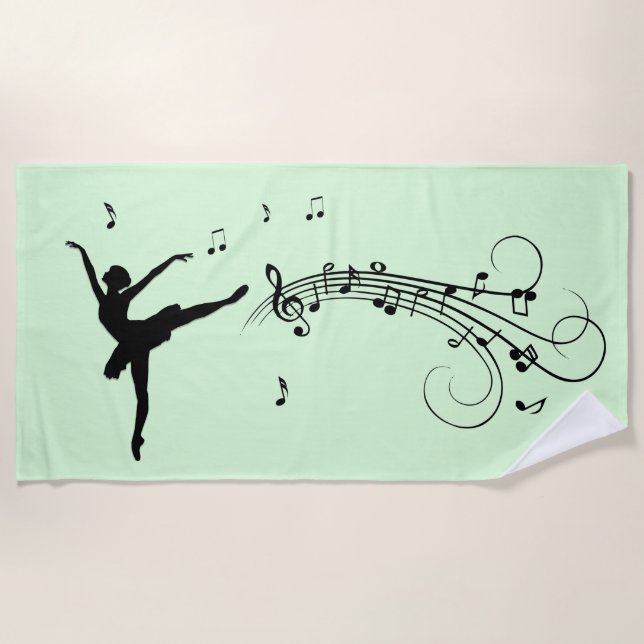 Phantastisches Ballerina-Tanzen mit Musik Strandtuch (Vorderseite)