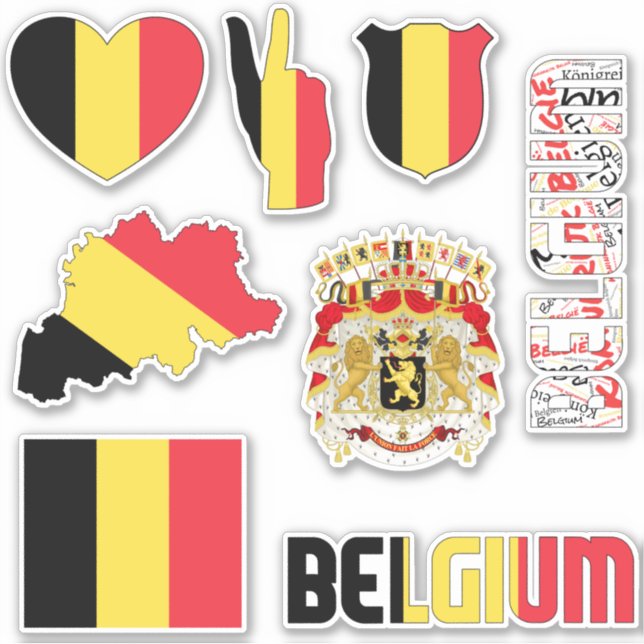 Phantastisches Belgien - Staatssymbole Aufkleber (Vorderseite)
