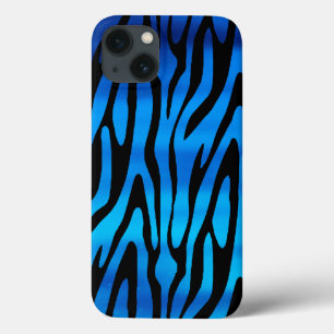 Phantastisches Blau- und Schwarz-Zebrastreifen-Mus Case-Mate iPhone Hülle