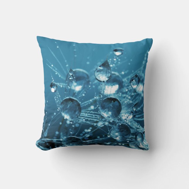Phantastisches Blaues Wasser Kissen (Vorderseite)