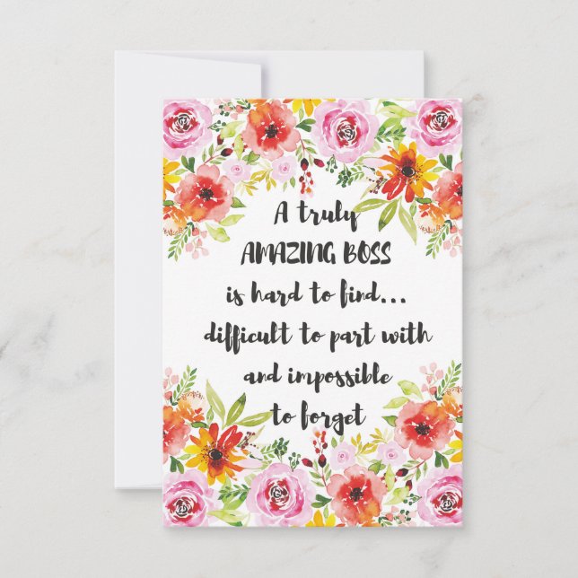 Phantastisches Boss Zitat Große Bonusgeschenke Dankeskarte (Vorderseite)