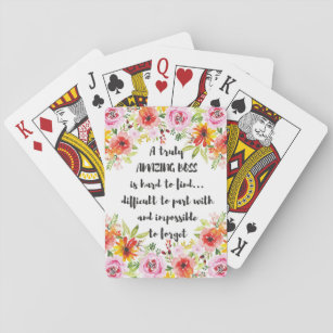 Phantastisches Boss Zitat Große Bonusgeschenke Spielkarten