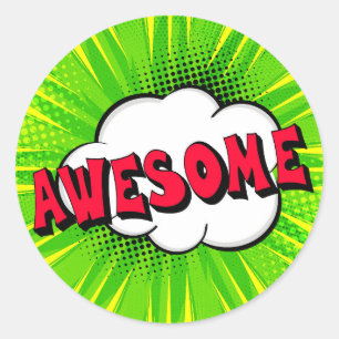 Phantastisches Comic Book Pop Art Sticker