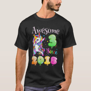 Phantastisches Dabbing Einhorn Geburtstag 3 Jahre T-Shirt