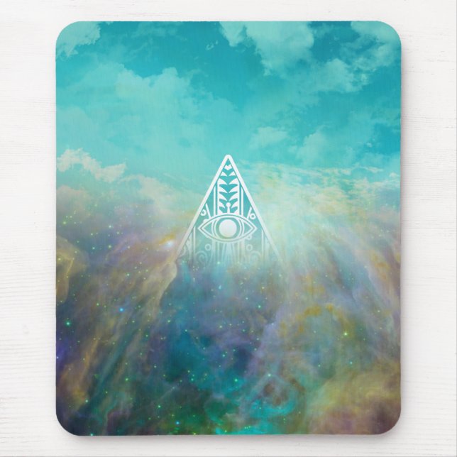Phantastisches Dreieck Orion Nebel "Alle sehen Aug Mousepad (Vorne)